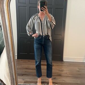 Tucker Blue Blouse Elegant Top